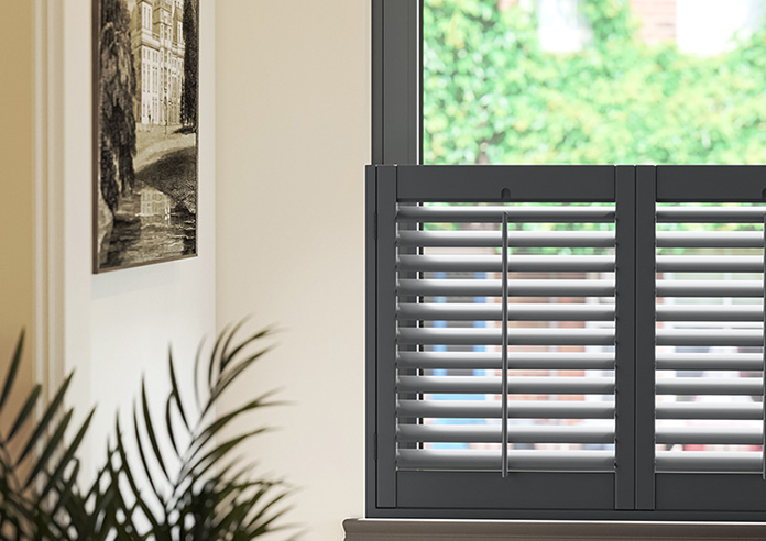 Bromley, Anthracite Grey - Cafe Style Plantation Shutter - Image 5